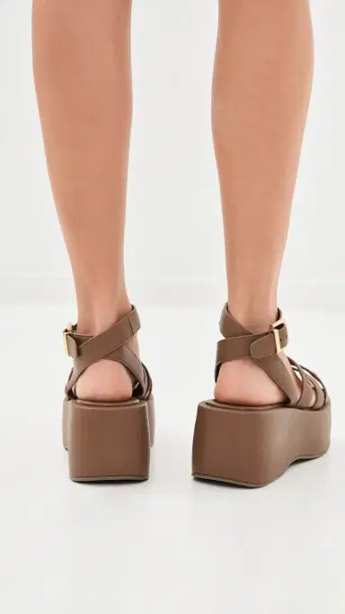 Free People Hazel Flatform Sandals Latte Leather | Thumbnail 5