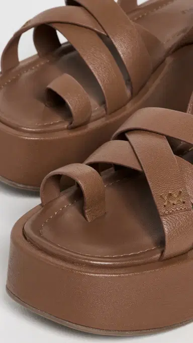 Free People Hazel Flatform Sandals Latte Leather | Thumbnail 6