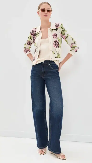 L'Agence Osiris Jacquard Collared Cardigan | Thumbnail 5