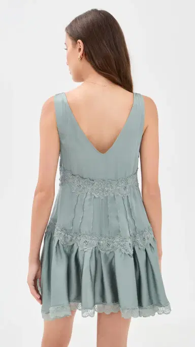 Free People In This Groove Mini Slip Dress Odessa Grey | Thumbnail 3