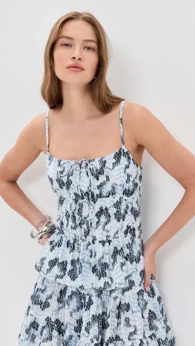 Ulla Johnson Anya Sleeveless Cotton Top Ciel | Thumbnail 2