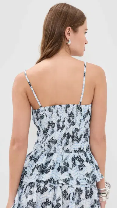 Ulla Johnson Anya Sleeveless Cotton Top Ciel | Thumbnail 3