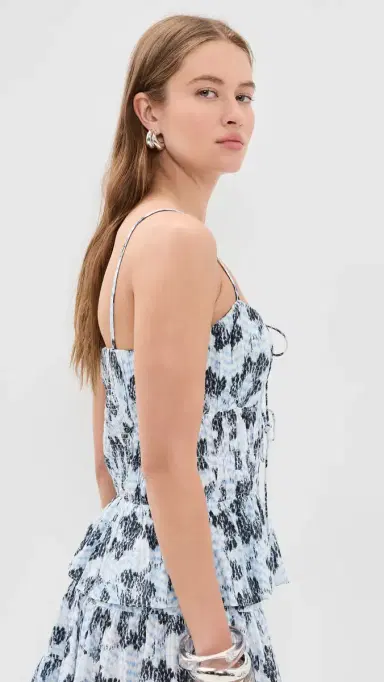 Ulla Johnson Anya Sleeveless Cotton Top Ciel | Thumbnail 4