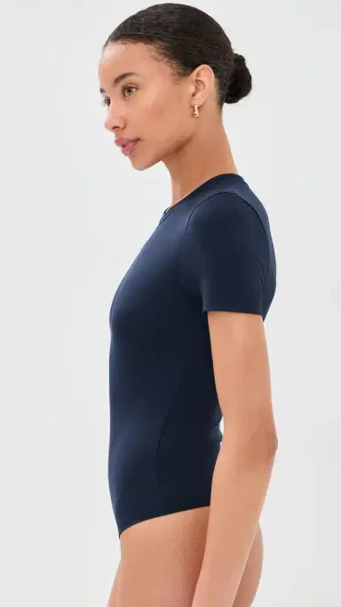 Wardrobe.NYC WARDROBE. NYC Opaque Tee Thong Bodysuit Navy L | Thumbnail 4 Wardrobe.NYC WARDROBE. NYC Opaque Tee Thong Bodysuit Navy L | Thumbnail 4