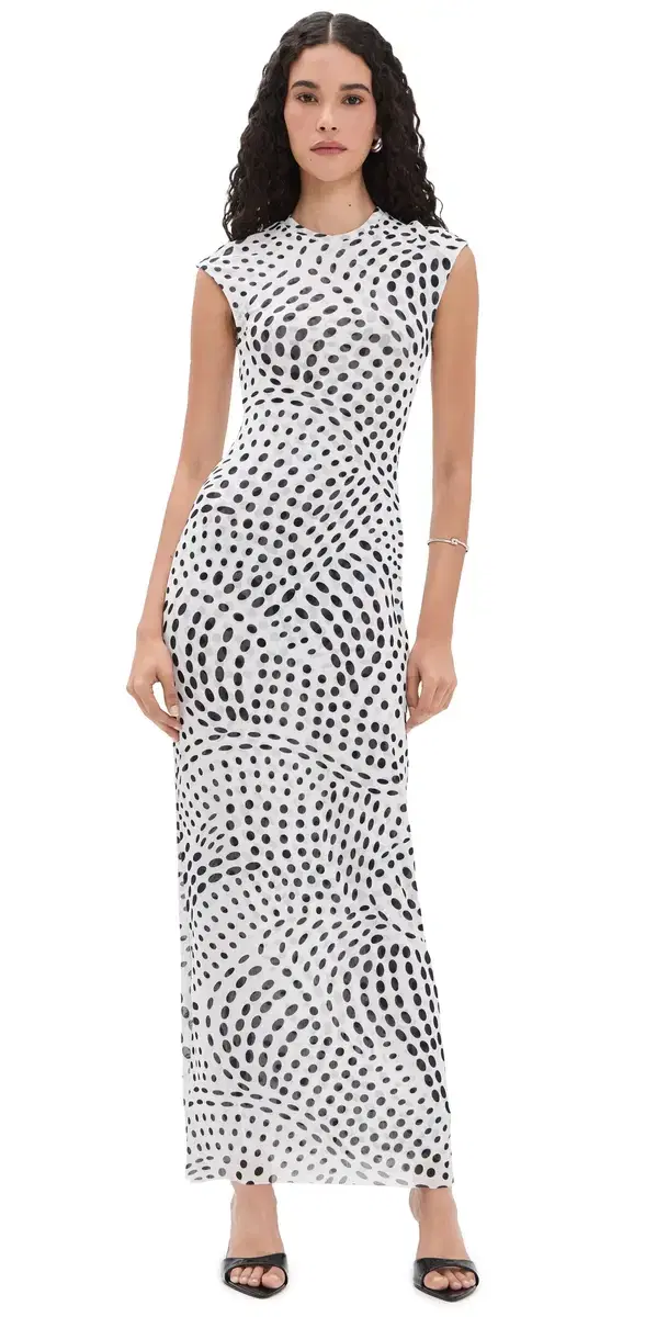 ylo Dress Noir Swirl Dot
