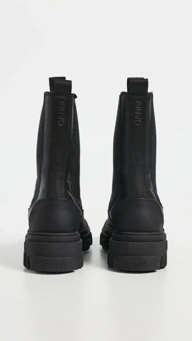 Ganni Cleated Mid Chelsea Boots Black | Thumbnail 4