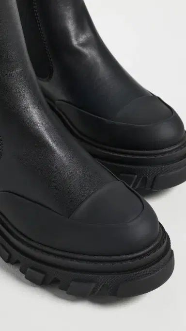 Ganni Cleated Mid Chelsea Boots Black | Thumbnail 6