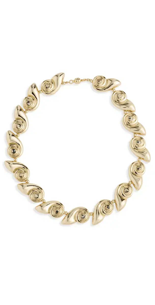 Luv Aj The Palma Shell Statement Necklace Gold One Size