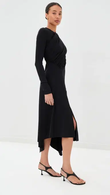 Victoria Beckham Long Sleeve Wrap Dress | Thumbnail 4 Victoria Beckham Long Sleeve Wrap Dress | Thumbnail 4