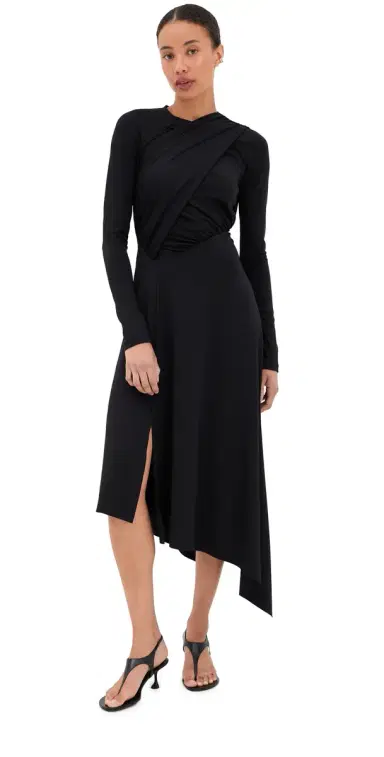 Victoria Beckham Long Sleeve Wrap Dress | Thumbnail 1 Victoria Beckham Long Sleeve Wrap Dress | Thumbnail 1