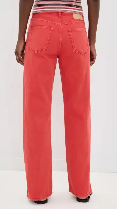 B SIDES Charlot Split Hem Jeans Faded Tomato Overdye 32 | Thumbnail 3 B SIDES Charlot Split Hem Jeans Faded Tomato Overdye 32 | Thumbnail 3