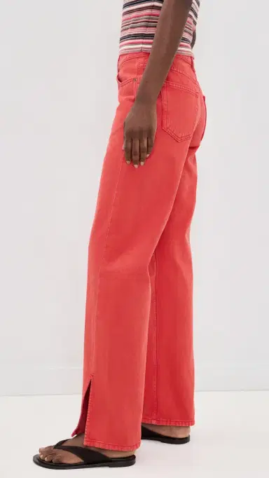 B SIDES Charlot Split Hem Jeans Faded Tomato Overdye 32 | Thumbnail 4 B SIDES Charlot Split Hem Jeans Faded Tomato Overdye 32 | Thumbnail 4
