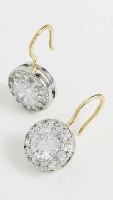 Shashi Two Toned French Hook Earrings | Thumbnail 4