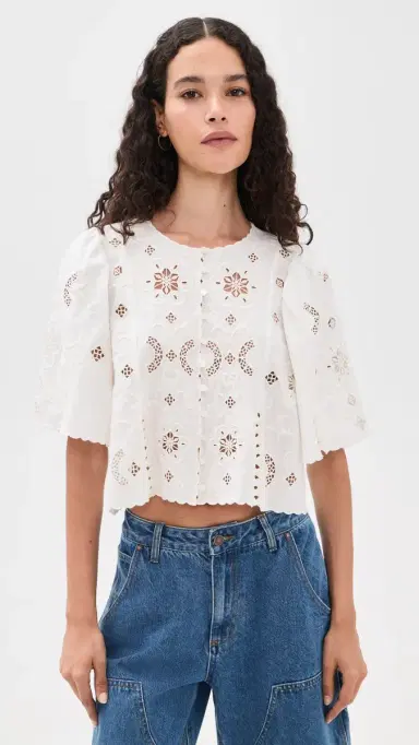 Sea Gardener Embroidered Top | Thumbnail 2 Sea Gardener Embroidered Top | Thumbnail 2