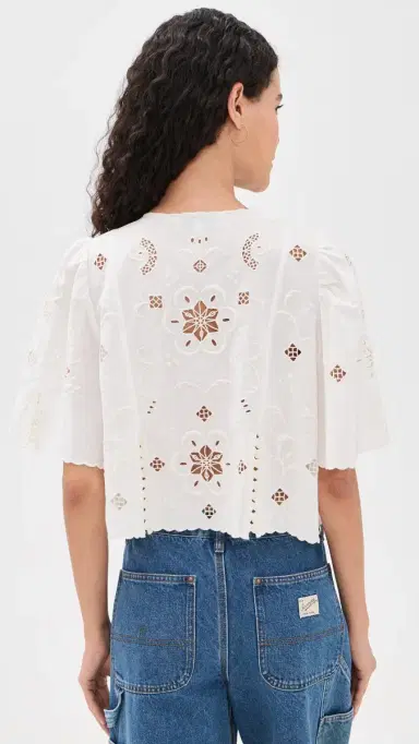 Sea Gardener Embroidered Top | Thumbnail 3 Sea Gardener Embroidered Top | Thumbnail 3