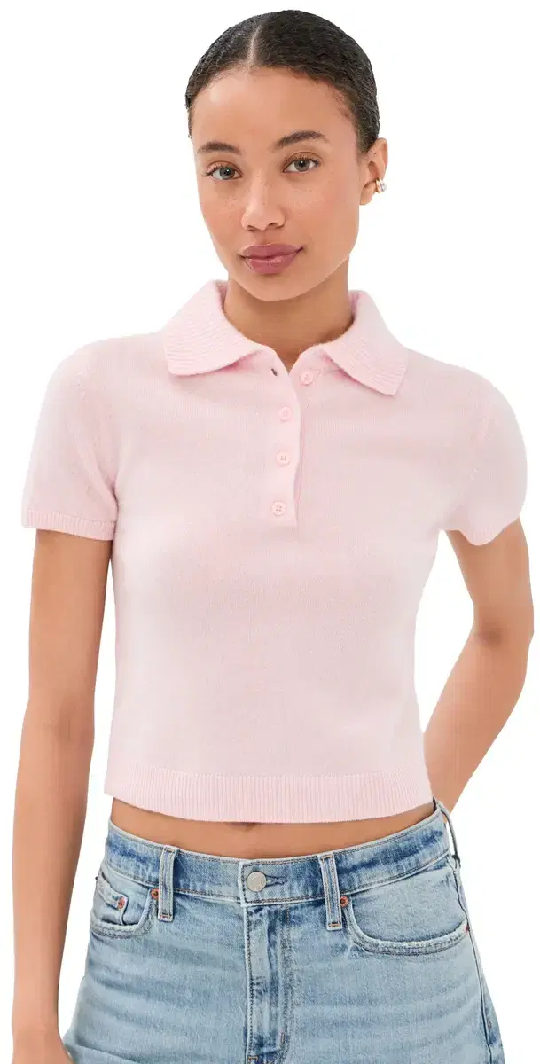 Twila Cashmere Polo Bubblegum