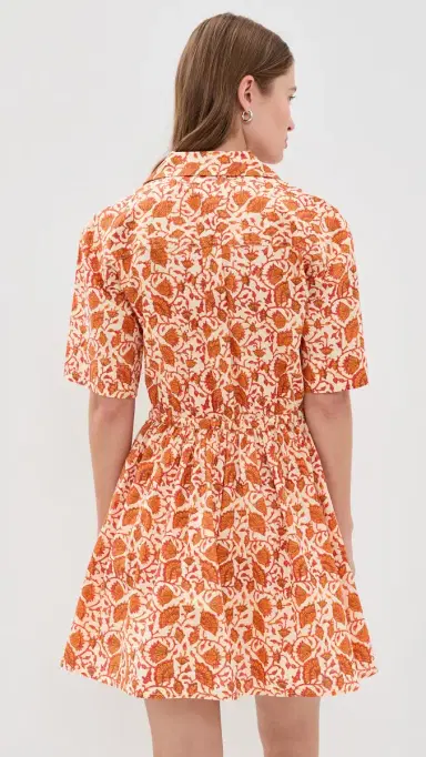 Apiece Apart Valenti Mini Dress Night Blooms Sorbet | Thumbnail 3