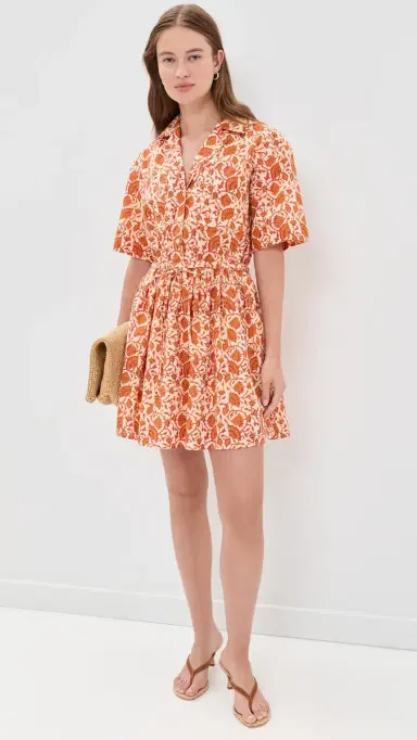 Apiece Apart Valenti Mini Dress Night Blooms Sorbet | Thumbnail 5