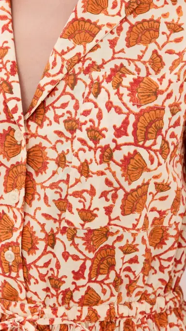Apiece Apart Valenti Mini Dress Night Blooms Sorbet | Thumbnail 6