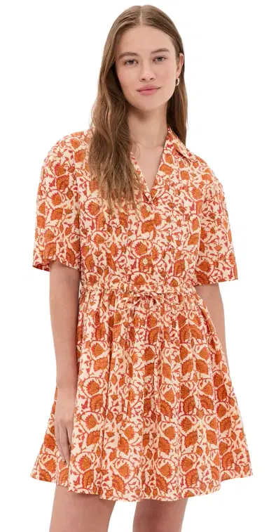 Apiece Apart Valenti Mini Dress Night Blooms Sorbet | Thumbnail 1