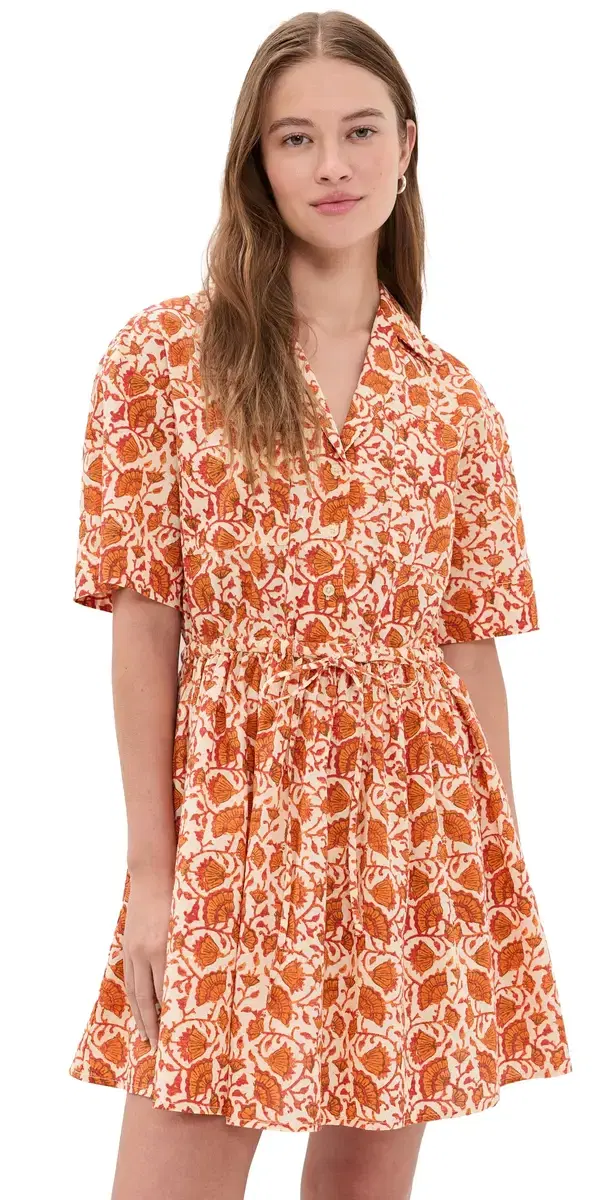 Apiece Apart Valenti ini Dress Night Blooms Sorbet