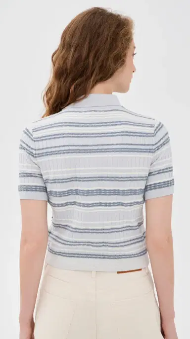 rag & bone Karina tripe Cardigan Light Blue | Thumbnail 3 rag & bone Karina tripe Cardigan Light Blue | Thumbnail 3
