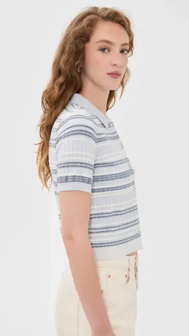 rag & bone Karina tripe Cardigan Light Blue | Thumbnail 4 rag & bone Karina tripe Cardigan Light Blue | Thumbnail 4
