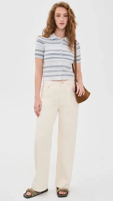 rag & bone Karina tripe Cardigan Light Blue | Thumbnail 5 rag & bone Karina tripe Cardigan Light Blue | Thumbnail 5