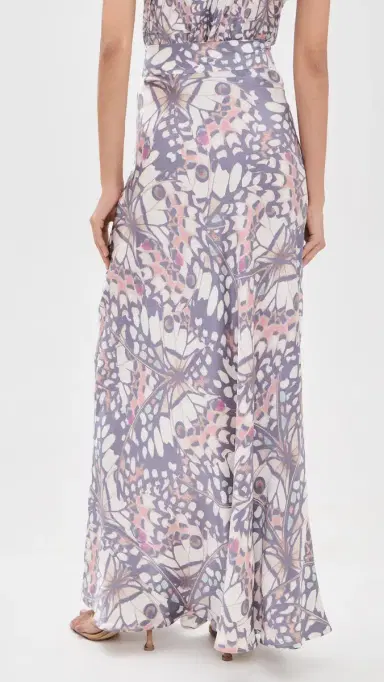 L'Agence Ryker Waistband Bias Skirt Multi Butterfly Wing | Thumbnail 3