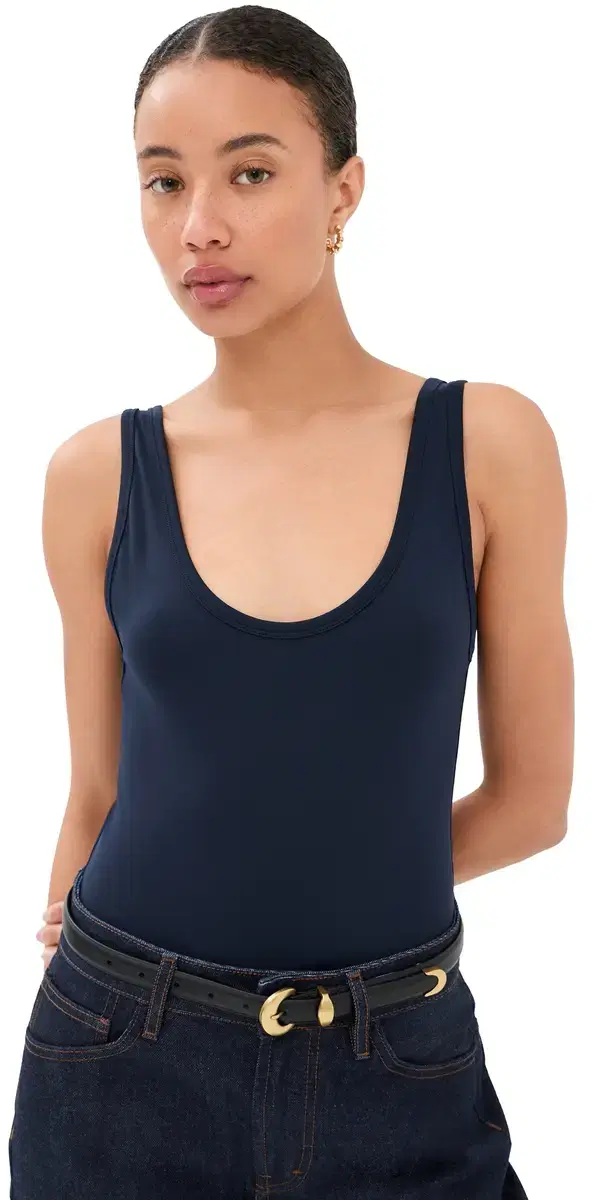 WARDROBE.NYC WARDROBE. NYC Opaque coop Thong Bodysuit Navy