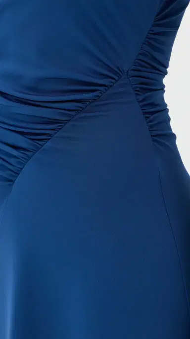 Victoria Beckham Cap Sleeve Dress Dark Ocean | Thumbnail 6