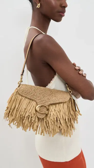 Coach Straw Tabby Shoulder Bag Natural One Size | Thumbnail 3 Coach Straw Tabby Shoulder Bag Natural One Size | Thumbnail 3