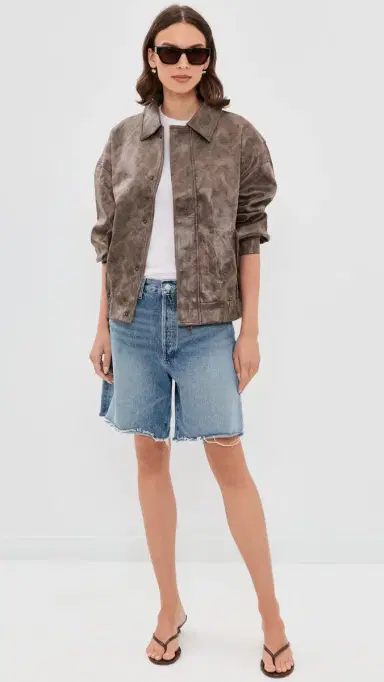 LIONESS Faux eather Kenny Bomber Chocolate | Thumbnail 5