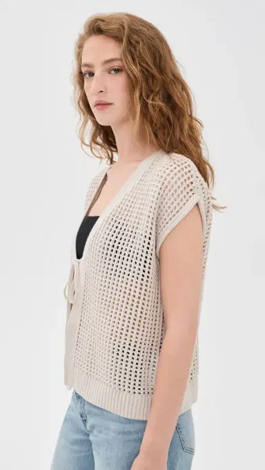 Splendid Simona Tie Front Cardigan ight Fawn | Thumbnail 4 Splendid Simona Tie Front Cardigan ight Fawn | Thumbnail 4