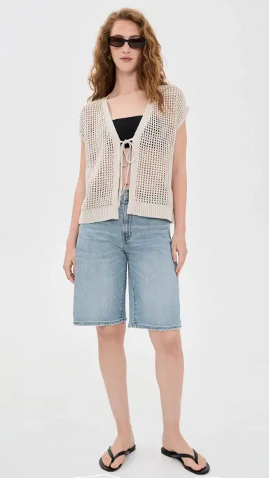 Splendid Simona Tie Front Cardigan ight Fawn | Thumbnail 5 Splendid Simona Tie Front Cardigan ight Fawn | Thumbnail 5