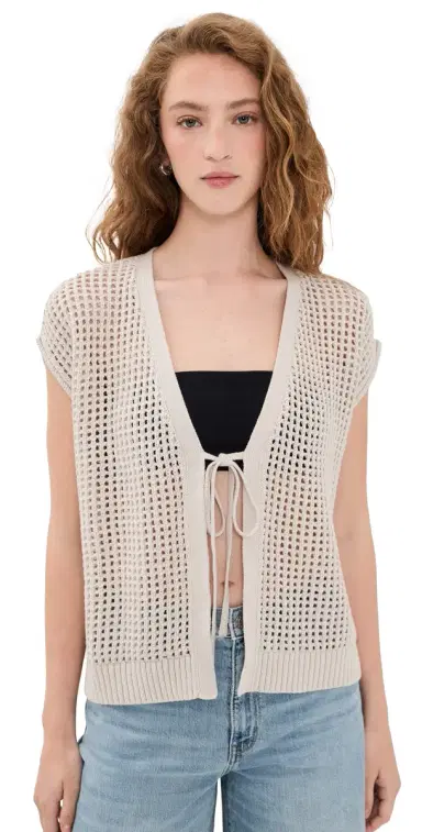 Splendid Simona Tie Front Cardigan ight Fawn | Thumbnail 1 Splendid Simona Tie Front Cardigan ight Fawn | Thumbnail 1