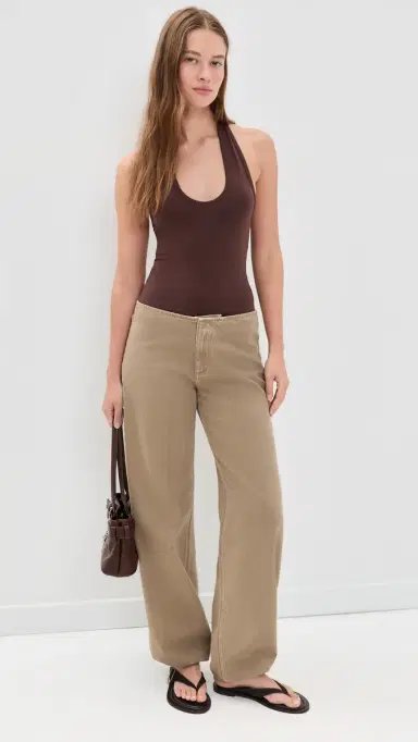 APIECE APART Bodi Halter Bodysuit Chocolate | Thumbnail 5
