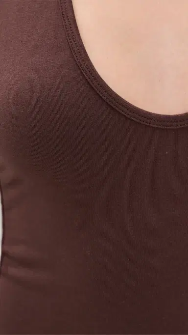 APIECE APART Bodi Halter Bodysuit Chocolate | Thumbnail 6