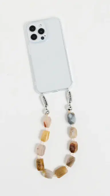 Ossa Large Cut Gemstone Wristlet Mixed Agate One Size | Thumbnail 2