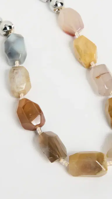 Ossa Large Cut Gemstone Wristlet Mixed Agate One Size | Thumbnail 3