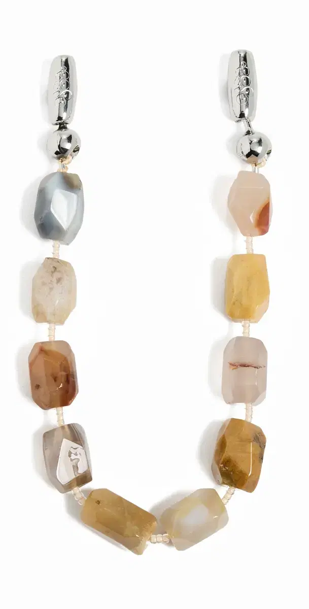 Ossa Large Cut Gemstone Wristlet Mixed Agate One Size