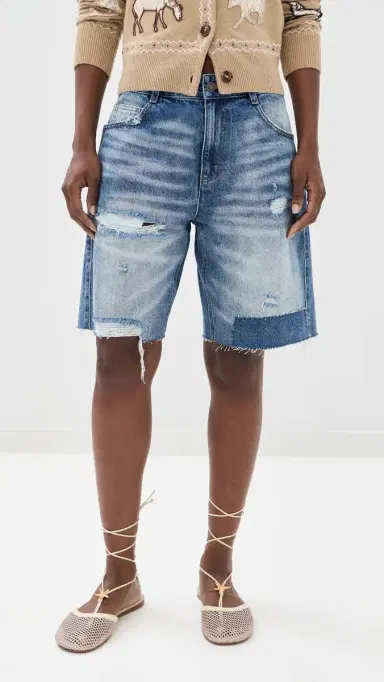 Sea Milene Denim Knee Shorts | Thumbnail 2 Sea Milene Denim Knee Shorts | Thumbnail 2