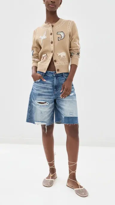 Sea Milene Denim Knee Shorts | Thumbnail 5 Sea Milene Denim Knee Shorts | Thumbnail 5