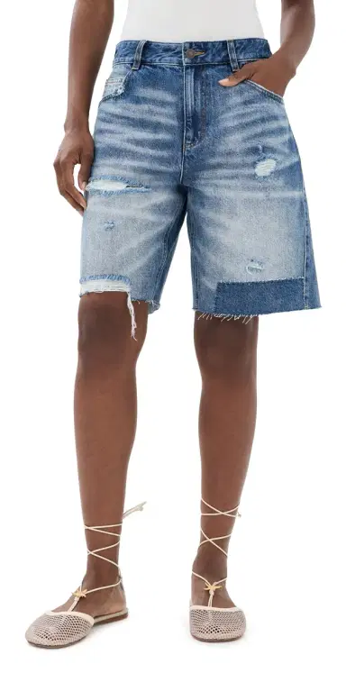 Sea Milene Denim Knee Shorts | Thumbnail 1 Sea Milene Denim Knee Shorts | Thumbnail 1