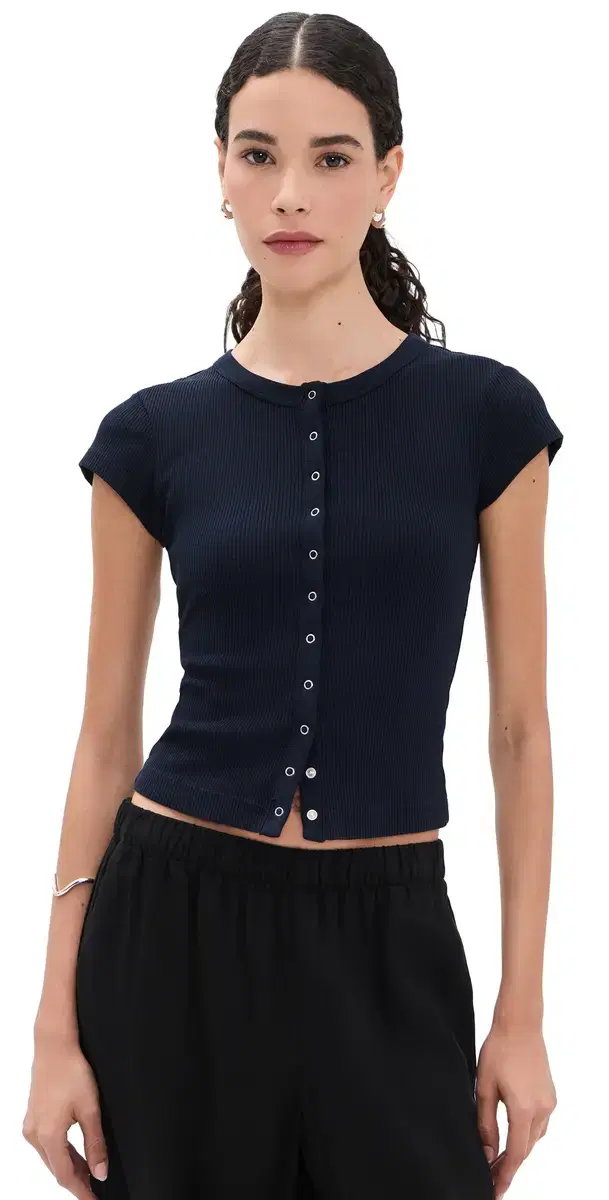 Tabi hort leeve Cardigan Navy