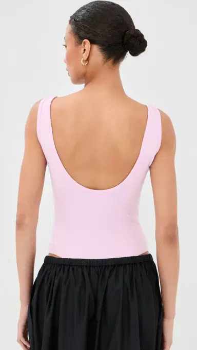 Wardrobe.NYC WARDROBE. NYC Opaque Scoop Thong Bodysuit Baby Pink | Thumbnail 4 Wardrobe.NYC WARDROBE. NYC Opaque Scoop Thong Bodysuit Baby Pink | Thumbnail 4