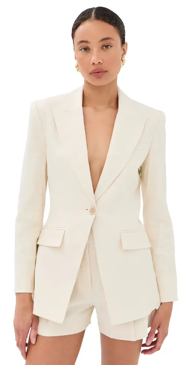 Veronica Beard Chandler Dickey Jacket Ecru