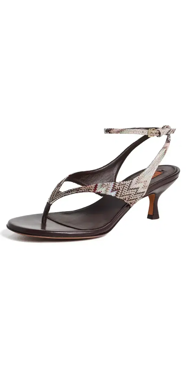 Missoni Jessie Sandals Raschel Snake Beige