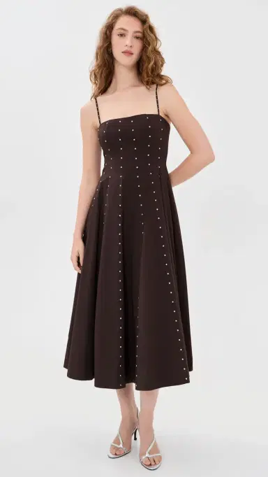 Staud Wylie Dress Earth Studs 2 | Thumbnail 2 Staud Wylie Dress Earth Studs 2 | Thumbnail 2