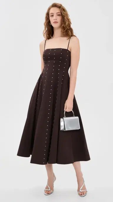 Staud Wylie Dress Earth Studs 2 | Thumbnail 5 Staud Wylie Dress Earth Studs 2 | Thumbnail 5